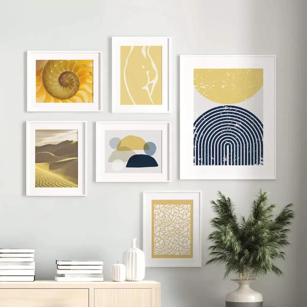 Wooden framed poster with your own image with a graphic image