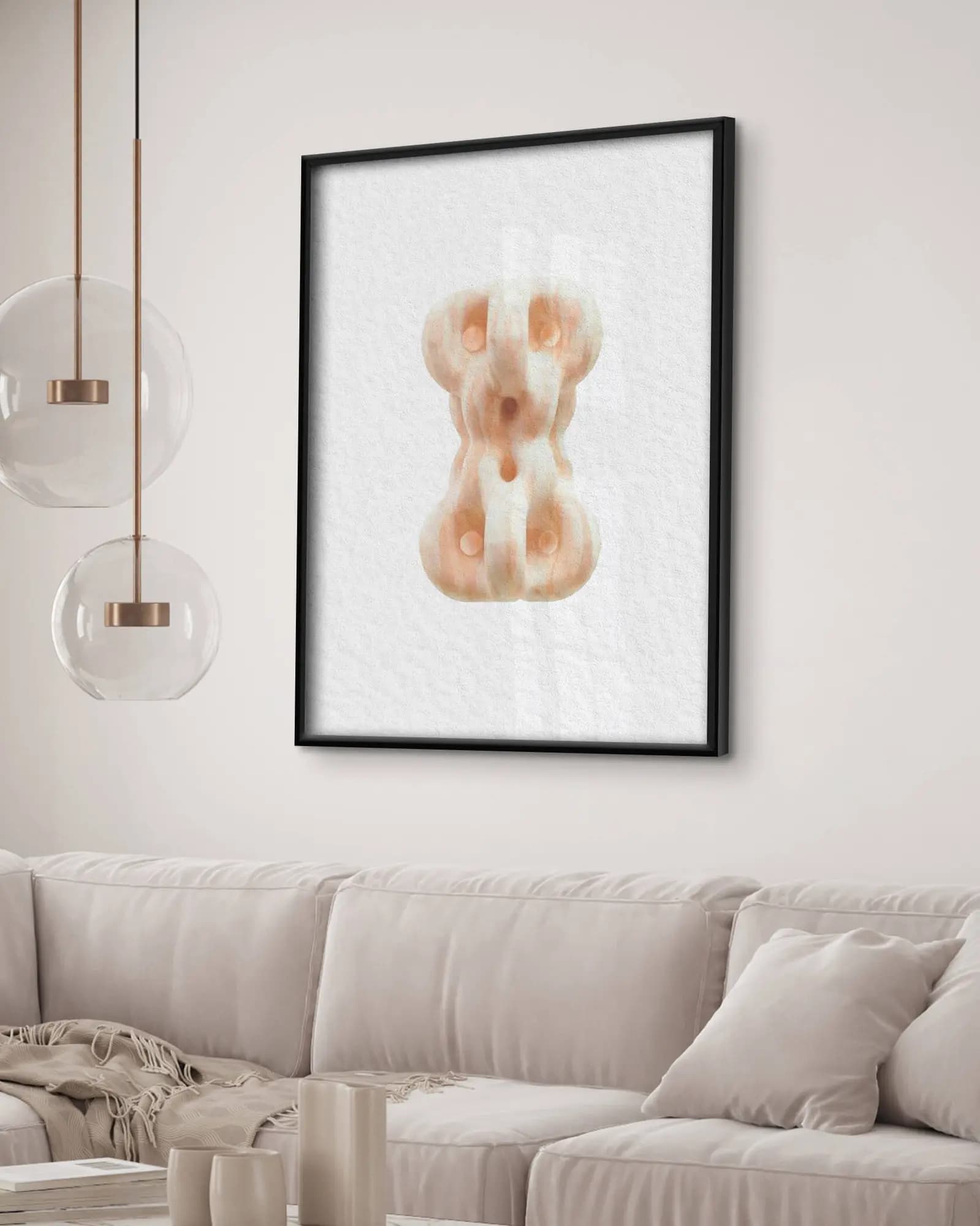 Wooden framed poster with your own image with a wedding photo