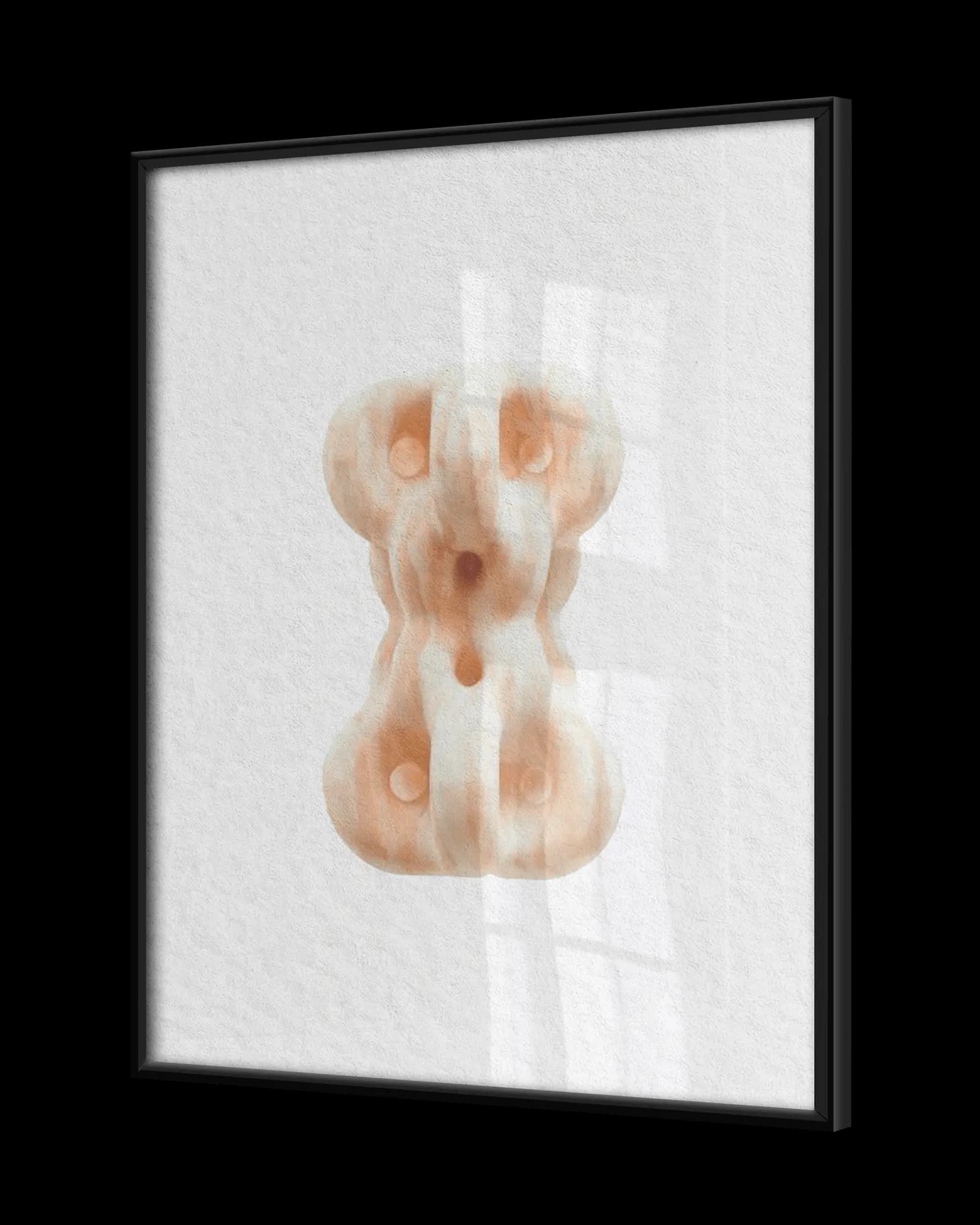 Wooden framed poster with your own image with a portrait image