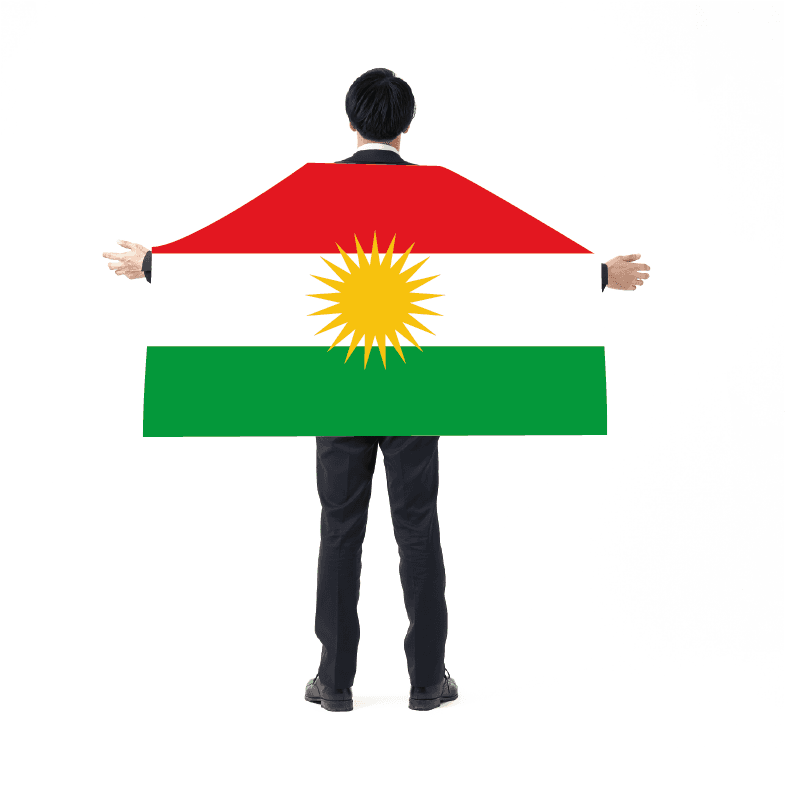 Kurdistan Flagga